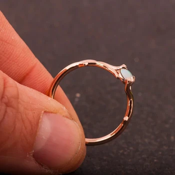 Naujas Prabangus mėnulio akmuo Opalas Žiedai Moterims, Vestuvių, Sužadėtuvių Rose Aukso Žiedas Moterų Osioms Šalies Mados Juvelyrika Dovana