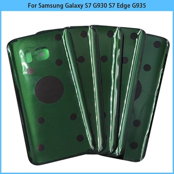 Naujas S7 Galinis Korpusas Case For Samsung Galaxy S7 G930 S7 Krašto G935 Baterijos Dangtelis Durys, Galinis Dangtelis Stiklo Klijuoti Klijais Pakeitimo