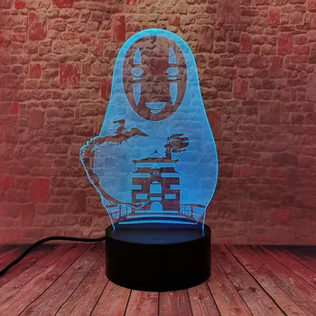 Ne Veido Modelį 3D Iliuzija LED Stalas naktinė lempa Spalvingų šviesų Atkakli Toli Anime Pav Žaislai