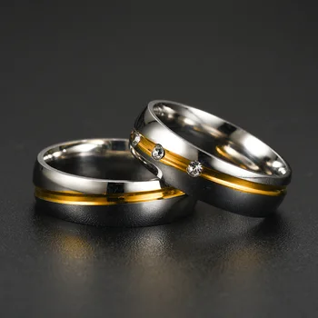 Niekada Išnyks Pažadas Žiedas Naujas Mados Vestuvių Žiedai Porų, Nerūdijančio Plieno Žiedas Nustebinti Dovana AAA+ CZ Akmens Papuošalai