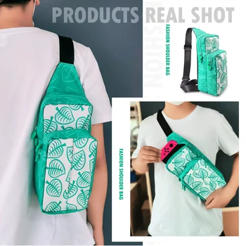 Nintendo Saugojimo Krepšys Lapų Stiliaus Jungiklis Petį Krepšys, Diržas maišelį Kelionės dėklas Organizatorius Žalia