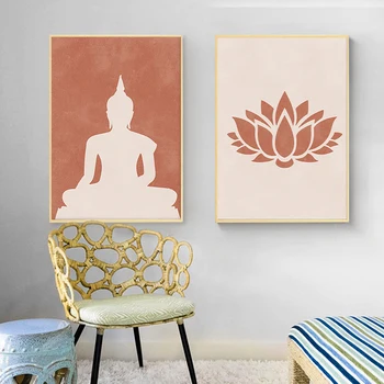 Nordic jet spausdinti plakato drobės jogos meditacija Buda menas abstraktus veranda, dekoratyvinis dažymas kambarį miegamasis