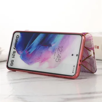 Odos Marmuro Susiuvimo Kortelės Case For Samsung Galaxy A51 A71 A21S A70 A50 A20 A30 S A10 S21 Plus Ultra Flip Telefonas Maišeliai Padengti
