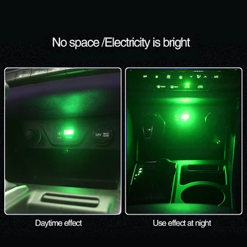 Onever Naujas Automobilinis USB Atmosfera Lempa Automobilio Salono Apšvietimas Automobilio Led Atmosfera Lempos Nespalvoti LED Automobilio Aplinkos