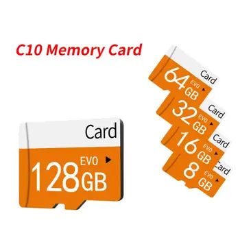 Oranžinė Išplėsti Atminties Kortele 8GB 16GB 32GB 64GB 128GB Flash micro TF Atminties Kortelės 10 Klasė Micro Kortelės Telefono Fotoaparato Priedai