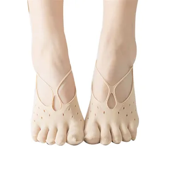 Ortopedijos Suspaudimo Puskojinės Moterų Kojų Kojinės Ultra Low Cut Įdėklas su Gelio Tab Kvėpuojantis Mergina Kojinės SDFA88