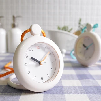 Paprasta, Vonios Kambarys Laikrodis Europos Virtuvės Vandeniui Namų Sėdynės Laikrodis Apdailos Kūrybos Mini Sieninis Laikrodis Rankšluosčių Džiovykla Laikrodis Oranžinė