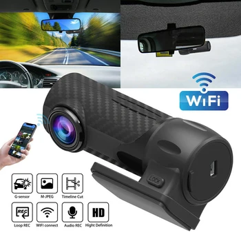 Pasukti 360 Laipsnių Brūkšnys Cam 1080P Full HD DVR Automobilinis vaizdo Kameros Mini Wifi Auto Vairuoti Transporto priemonės Vaizdo Recroder 24H automobilio Parkavimo Kamera
