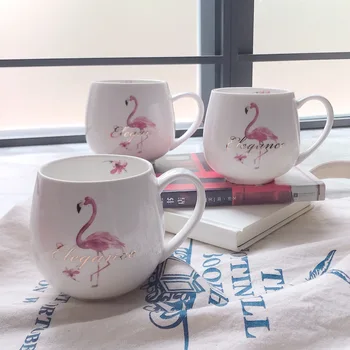 Pink Flamingo Puodelis Svogūno Taurės Puodą-bellied Keramikos