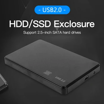 Plastikiniai 3TB USB 2.0/3.0 Talpyklos Atveju 2,5 colio SATA SSD HDD Mobile Lauke 480 M/5Gbps, didelės spartos duomenų perdavimo