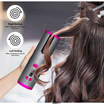 Plaukų Suktukai Moterims, Automatinė Garbanoti Geležies Plaukų Dvejoti Garbanoti Lazdelė Belaidžio Keramikos Sukasi Hair Curler Stilius Įrankiai