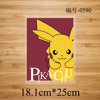 Pokemon Geležies perdavimo Drabužių Dėmės Pikachu Siuvimo, T-marškinėliai, Kelnės Krepšys 