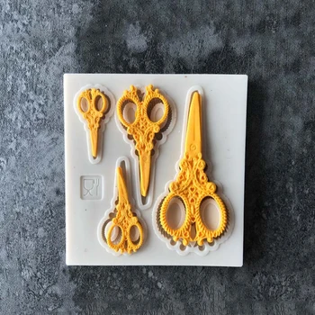 Praktinių Sugarcraft Žirklės silikono formos minkštas pelėsių tortas dekoravimo priemonės šokolado gumpaste pelėsių