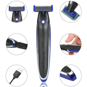Pro Solo įkraunamas elektrinis skustuvas barzdos skustuvas elektrinis skustuvas kūno žoliapjovės vyrų skutimosi mašina, plaukų žoliapjovės veido priežiūra, kūno