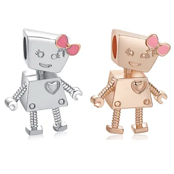 Robotas Serijos 3 Spalvos Pakabukai Tinka Pandora Karoliukų Apyrankę & Bangle 