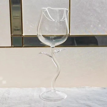Rožių Gėlių Formos Vyno Taurė Delfinai Red Wine Goblet Šalies Puodelis Kokteilio Taure Vyno Stiklo Šalis Kokteilių Taurės Tokios Drinkware
