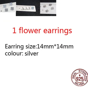 S925 sterlingas sidabro auskarai paprasta asmenybė mados stilius hipoalergicznych keturių lapų dobilų formos duoti draugei dovana