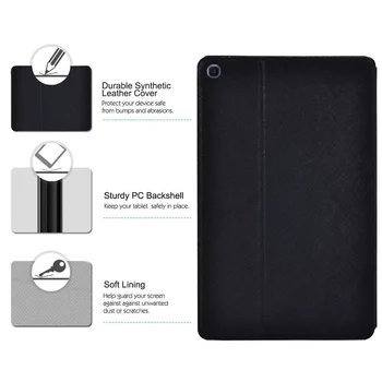 Samsung Galaxy Tab 8.0 colių Smart Case tablet PU Odos Flip Cover SM-T290 SM-T295 visas Raštas Rankovės