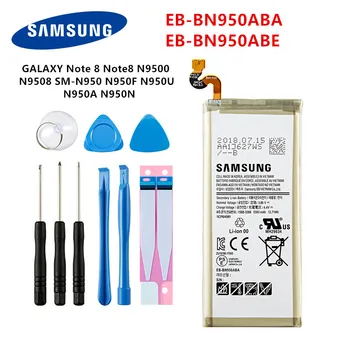SAMSUNG Originalus EB-BN950ABA EB-BN950ABE 3300mAh Baterija Samsung GALAXY Note 8 N9500 N9508 SM-N950 N950F/U N950A N950N +Įrankiai