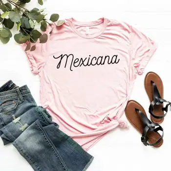 Skuggnas Naują Atvykimo Mexicana Marškinėliai Latina Marškinėliai, Unisex Marškinėliai trumpomis Rankovėmis Tee Mados Tumblr lotynų marškinėliai, Unisex Tees