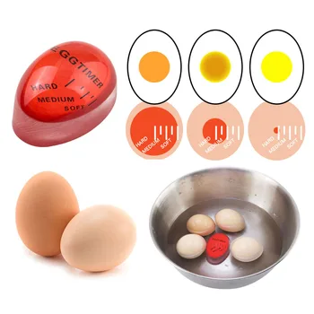 Spalva Keičiasi Kiaušinių Laikmatis Kepimo Derva Medžiaga Puikiai Virtų Kiaušinių Temperatūros Virtuvės Pagalbininkas Kiaušinių Laikmatis Raudona laikmatis įrankiai