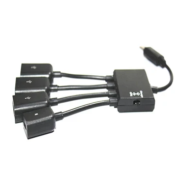 Tipas-C, Vyrų 3 USB Femal 1 Micro USB Skirstytuvo Didelės Spartos Duomenų Sinchronizavimo Kabelis, OTG Adapterio Hub