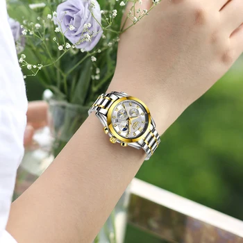 Top Prabangos Prekės LIGE Aukso Laikrodžiai Moterims Kvarco Riešo laikrodžių Mados Ponios Apyrankė atsparus Vandeniui Laikrodis Relogio Feminino 2021