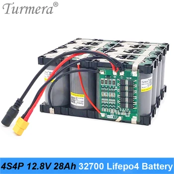 Turmera 4S4P 12.8 V 28Ah 32700 Lifepo4 Baterija su 4S 40A Subalansuotas BMS Elektros Valtis ir Nepertraukiamo Maitinimo šaltinis 12V