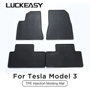 Už Tesla Model3 modelis 3 2017-2021All-Oro, vandens ir Praktiški pėdos padas TPE įpurškimo Beskonis grindų kilimėlis Apsauginės Pagalvėlės
