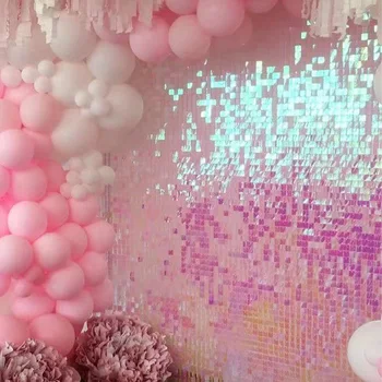 Vaivorykštės Rožinė Gliter Mirguliavimas China Skydas Sienos Fone Populiarus Vestuvių Šventės Švęsti Apdailos Lyčių Atskleisti Baby Shower