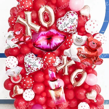 Valentino Diena Širdies Love Lūpų Oro Balionai Diamond Saldus Folija Balioną Už Vestuves Jubiliejus, Papuošalų, Namų Reikmenys