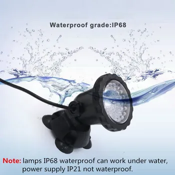 Vandeniui LED Žibintai Lempa RGB Povandeninis Vietoje Šviesos Plaukimo Baseinas, Fontanai, Tvenkinys, Vandens Sodo Akvariumas Šviesos