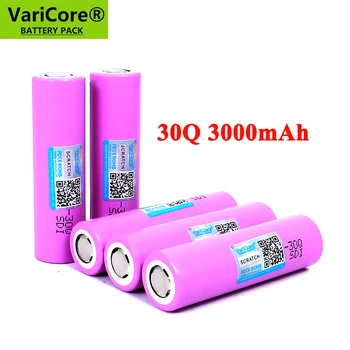 VariCore Naujas 30Q 18650 3000mAh baterija inr1865030q 3,6 V išleidimo 20A, skirta 30Q baterijų Trumpų plaukų