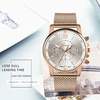 Verslo Moterų Laikrodžiai Mados Ženevos Prekės romėnišką Paprastas Laikrodis Kol Saati Montre Femme Relogio Feminino Reloj Mujer Fi