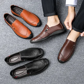 Vyriški batai mados laukinių mados odos batai vyriški Britų odiniai batai banga verslo batus pavasarį ir rudenį odiniai batai