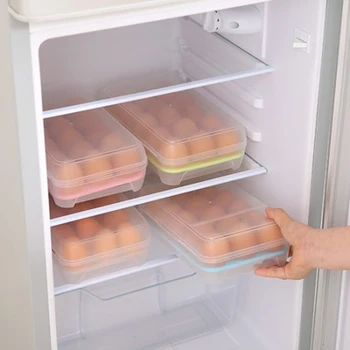 Walfos 1 VNT Daržovių ir Plastikinių Kiaušinių Konteinerių Atveju Šaldytuve Šviežios Saugojimo Boxs Virtuvės Įrankiai Nešiojamų Laukinių Iškylą Kiaušinių Organizatorius