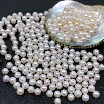 Zhuji Dirbtiniu būdu išaugintų Natūralių Gėlavandenių Perlų 2-12mm Aukštos Blizgesys Pusė Gręžti Prarasti Gėlo vandens Apvalių Perlų Papuošalai Priėmimo