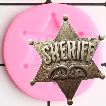 Šerifo Ženklelis Silikono Formų Sausainių Kepimo Minkštas Pelėsių 