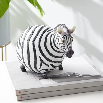 Šiaurės Išsipūtęs Zebra Dervos Amatų Lėlės, Stalo Dekoravimui Modernios Patalpos Apdaila Super Mielas Riebalų Zebra Stalas Kambarį Apdaila