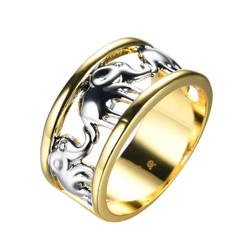 Žiedas Retro Moterų Dramblys Titano Plieno Žiedas Europos ir Amerikos Papuošalai Galvanizavimo Aukso, 2021 M. Vasaros Naują Žiedą